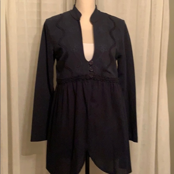 Soft Surroundings Blue Jacket in Dark Blue - Picture 1 of 6